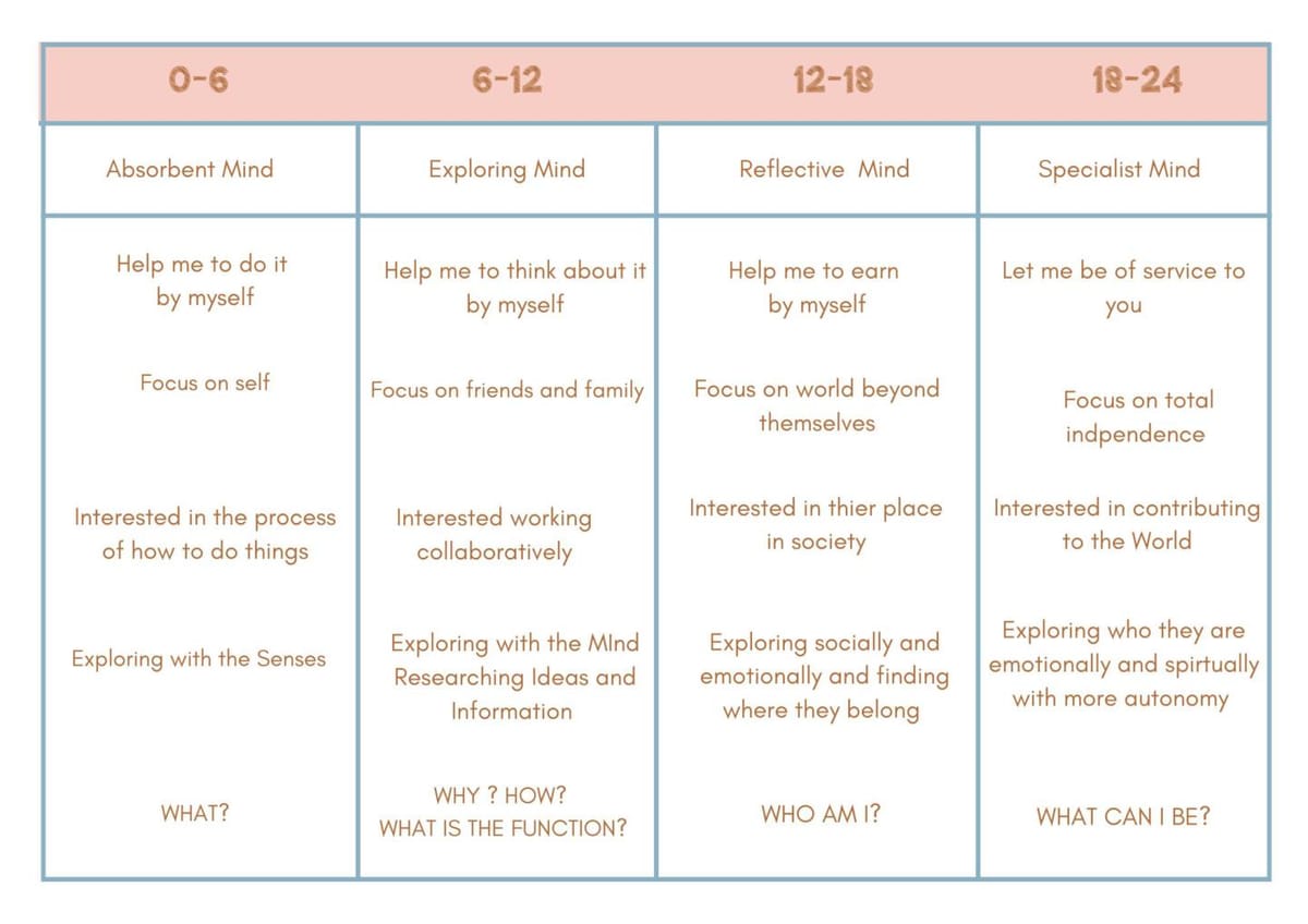 Preparation of the Adult: Understanding the Montessori Planes of Development (For Parents)